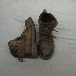 Hawx Mens 10D Work Boots Brown Crew Chief Leather Lace Up Rugged Sturdy Soft Toe